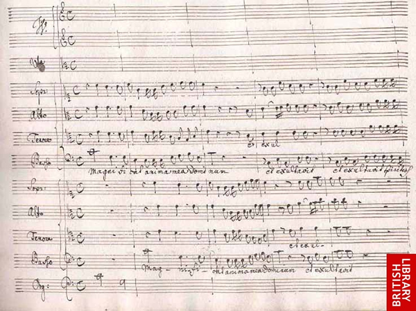 Original score Bach Magnificat